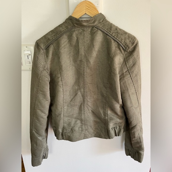 Suede-Like Bomber Jacket. Only worn a handful of times! - Picture 8 of 12